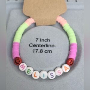 MELISSA 7” name bracelet.Can make custom name please look for our custom listing
